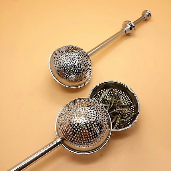 Udtrækkelig tebold-infuser i rustfrit stål, bladseparator, køkkentilbehør