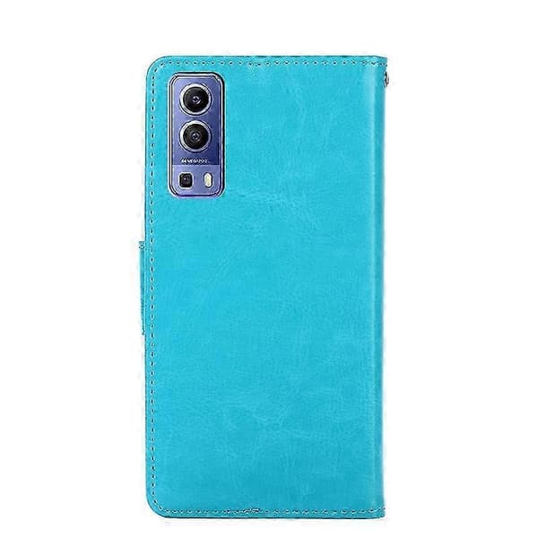 For vivo Y52 5G / iQOO Z3 Crystal Texture Leather Phone Case Light Blue Light Blue
