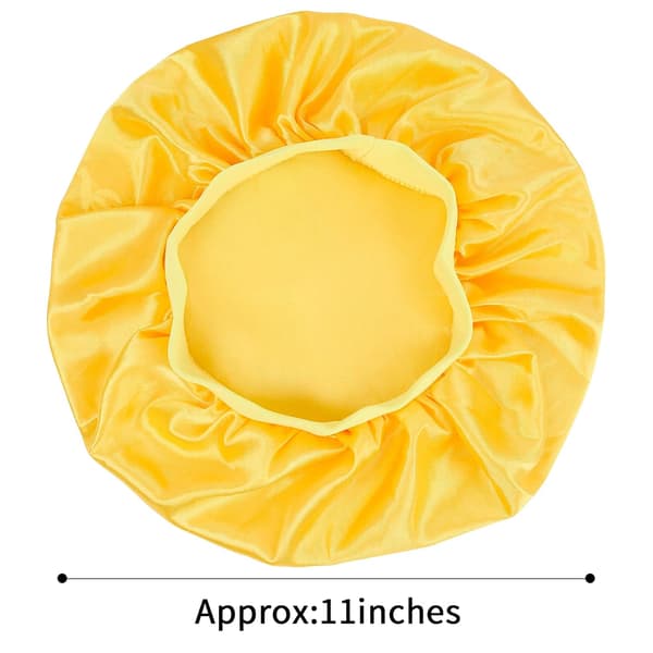 [RM]Children's Satin Bonnet, Adjustable Kids Sleep Cap, Reusable & Washable Hair Cap, Perfect for Makeup and Study (3-Pack)