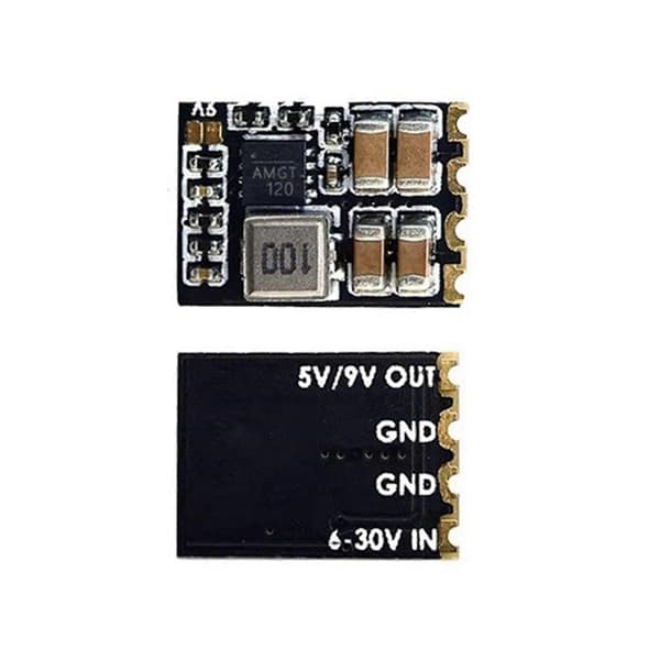 Micro-BEC 6S Modul Udgang 5V eller 9V Justerbar i 6V-30V Synkron Step-Down Regulator til RC FPV Modeller Droner 6 STK Black