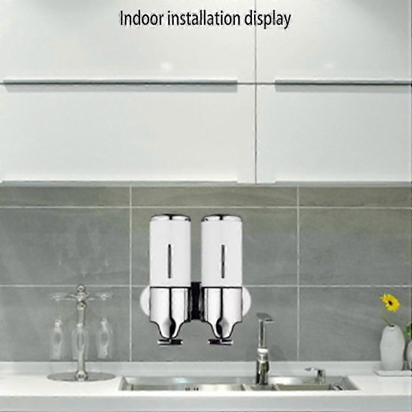 [RM]M-8009 Dobbelthodet Manuell Såpedispenser White