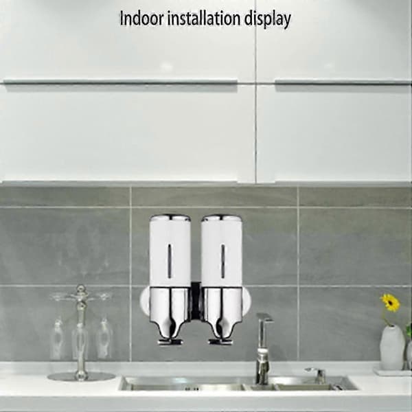 [RM]M-8009 Dubbelhuvud Manuell Tvåldispenser White