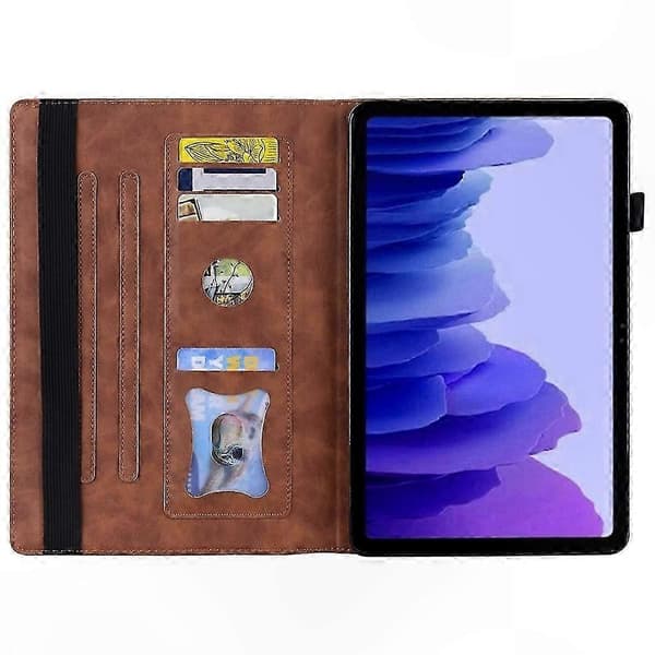 PU læder tablet cover med kortholder til 10,5-11 tommer enheder Brown