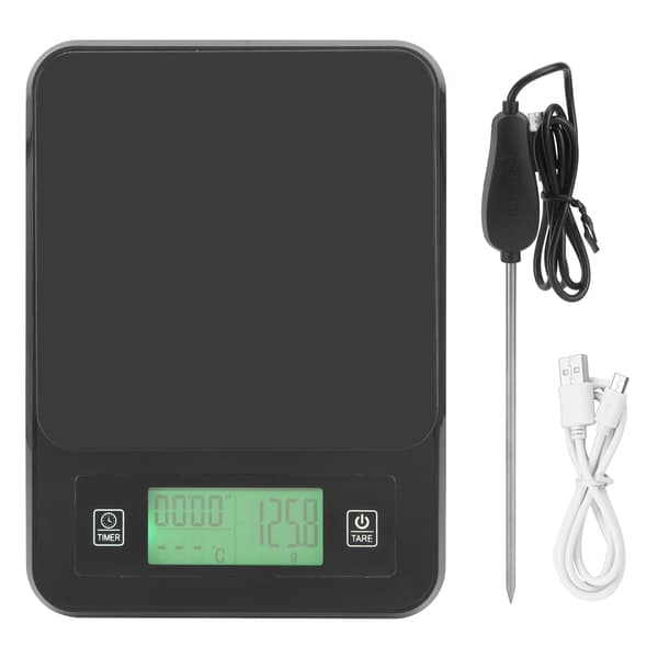 [RM] 3 kg / 0.1 g Electronic Kitchen Scale Portable Cooking Scale Weight with Temperature Probe 0.3