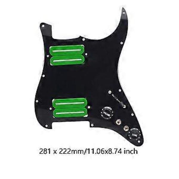 [RM] Electric Guitar Pickguard Pickup Assembly Scratch Plate Practical Robust (Black Green)