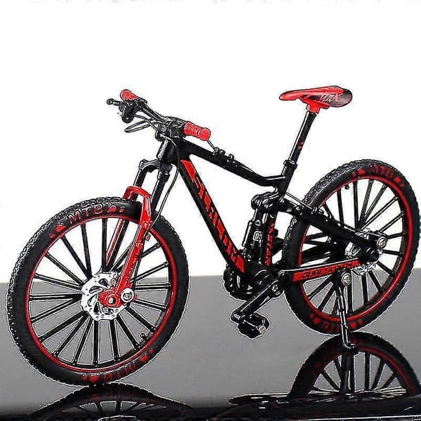 [RM]Mini 1:10 Alloy Bicycle Model Desktop Simulation Ornament Finger Mountain Bikes Toy Red