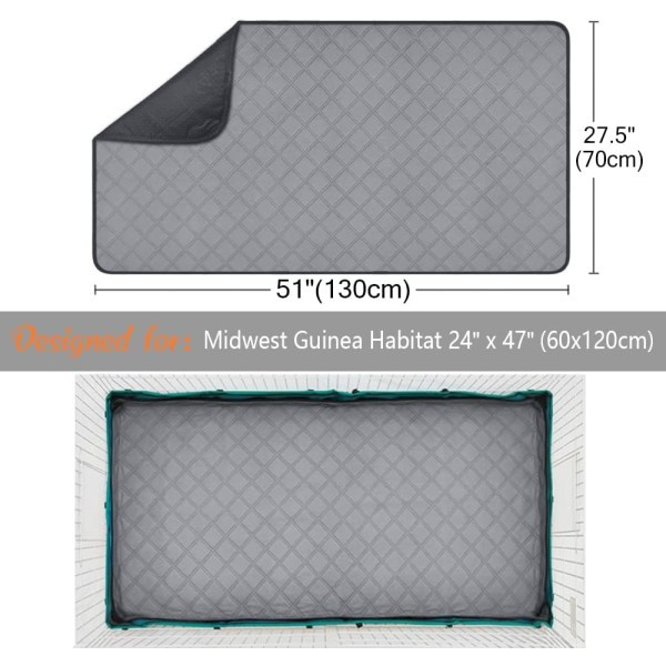 [RM]Guinea Pig Cage Mat 60x120 cm 2-pack GINISWEETY