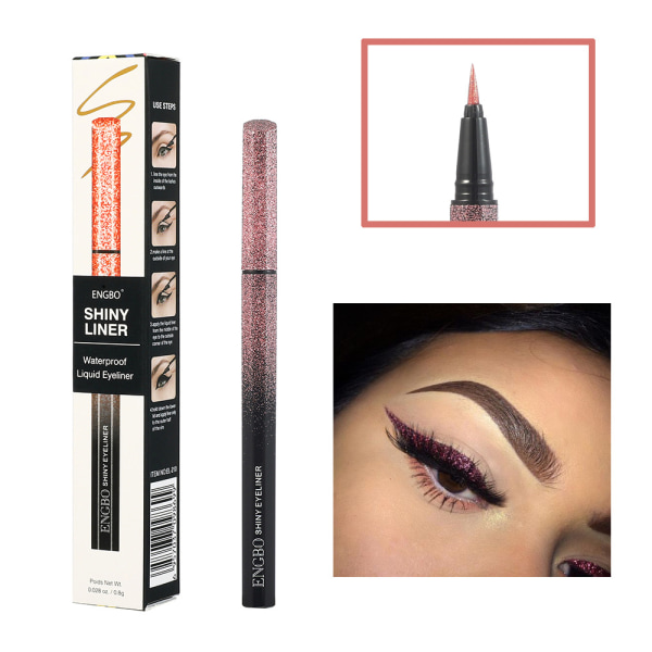 Stjärnklar himmel pärlemorskimrande eyeliner färg eyeliner snabbtorkande vattentät och svettsäker svår att ta bort smink kladdar inte drömsk 3 gold