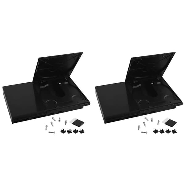 2X Kabinet til PS2 9w 90000 Serie Host Shell Konsol med Skruesæt Black
