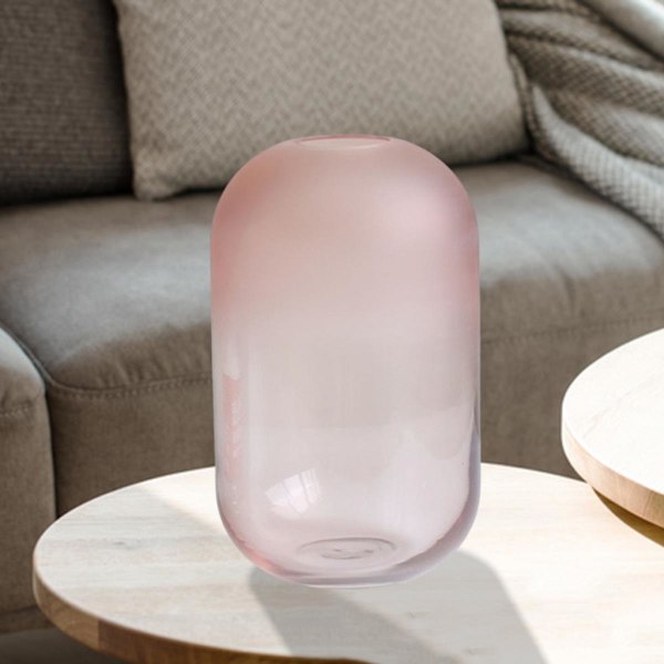 Konstglas Vas Bord Växtbehållare Hållare Bröllop Heminredning Rosa Liten B