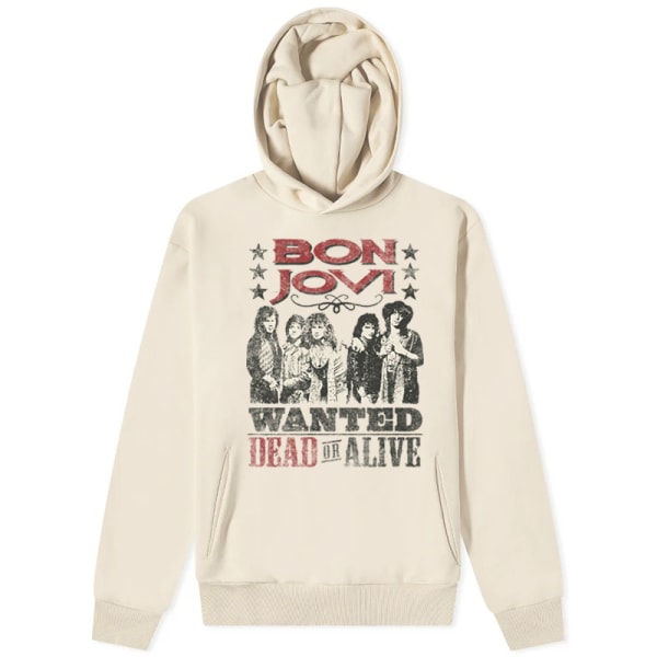 Bon Jovi rockband huvtröja för män off white 3XL