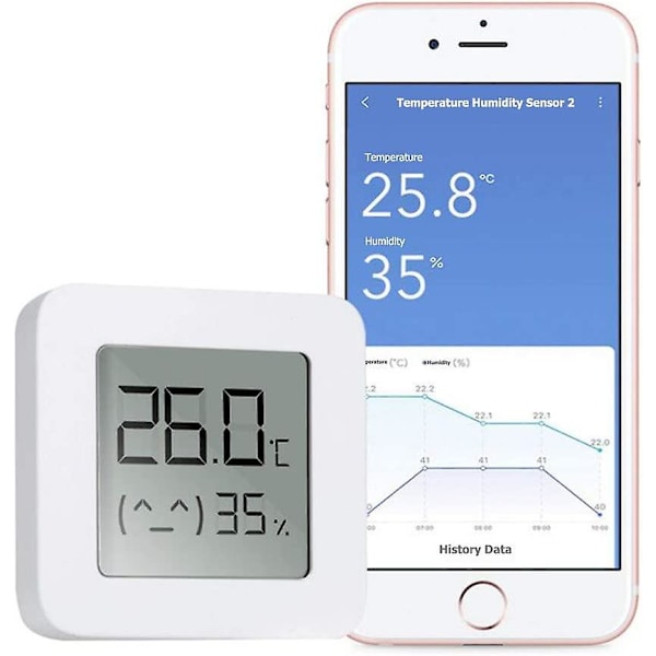 Termohygrometer, Bluetooth Termometer Inomhus Hygrometer, Trådlös Digital Mini Termometer Hygrometer Med Hög Noggrannhet, Lämplig För Inomhusbruk, Baby