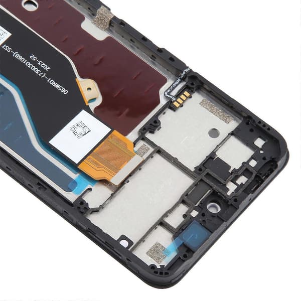 För ZTE Blade A75 4G / V60 Smart LCD-skärm Digitizer komplett montering med ram (svart) Black