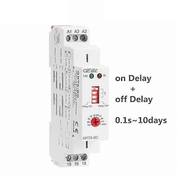[RM]GRT8-EC 10A Dual Function Relay with Delay On or Off AC230V Time Relay