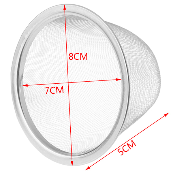 Reusable Stainless Steel Mesh Tea Infuser Strainer Teapot Tea L[RM] Outer diameter 8CM