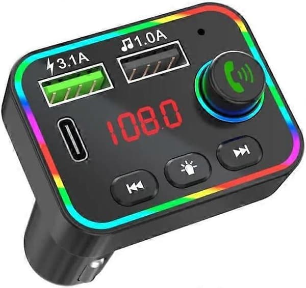 Bluetooth bil FM-sender, 38W PD og QC3.0 rask billader, trådløs