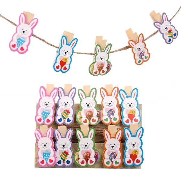 Påskhare Träprydnader Glad Påsk Dekoration För Hemmet Kanin Påskägg Festdekoration Hängen Påskhare Dekor Gåva Easter sticker1