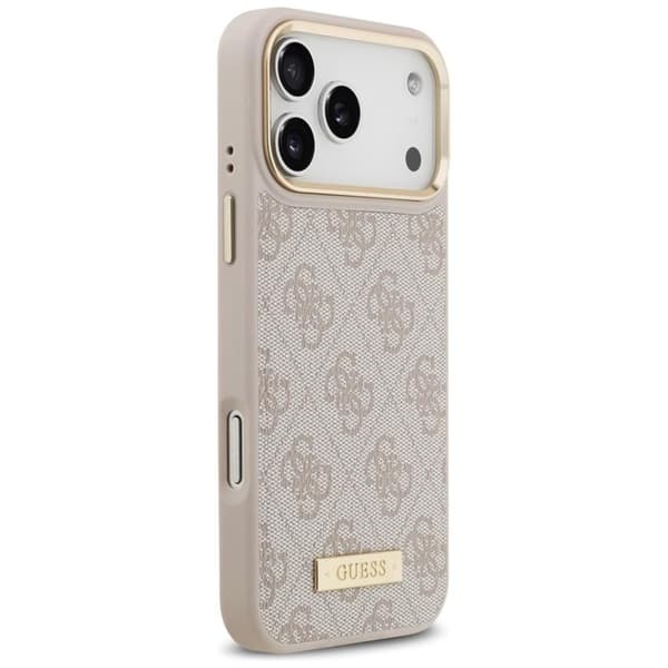 [RM]Guess Mobildeksel til iPhone 17 Pro Max MagSafe 4G Logo Plate - Rosa Rosa 120