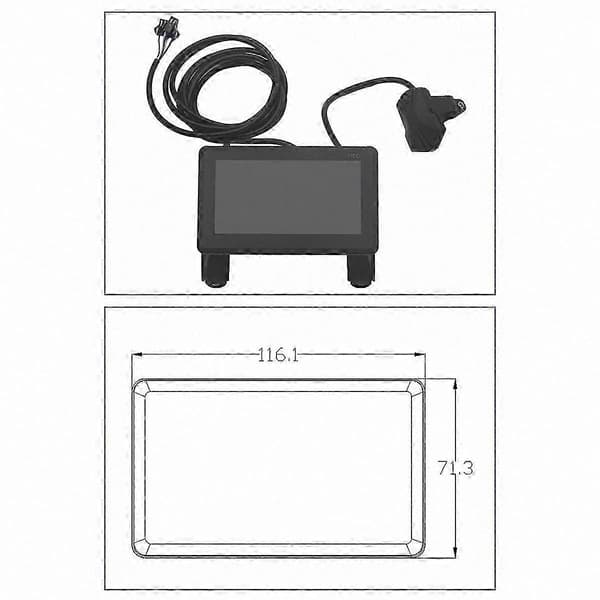 H6C-SM Elcykel LCD Speedometer med farvedisplay 24V-60V