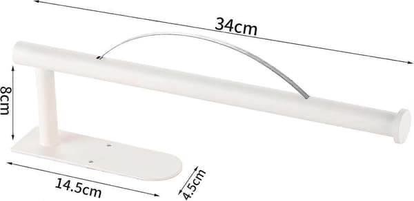 [RM]Wall Mounted Paper Towel Holder, Stainless Steel, Damping Function, Self-Adhesive/Screw Installation, Use in Kitchen and Bathroom