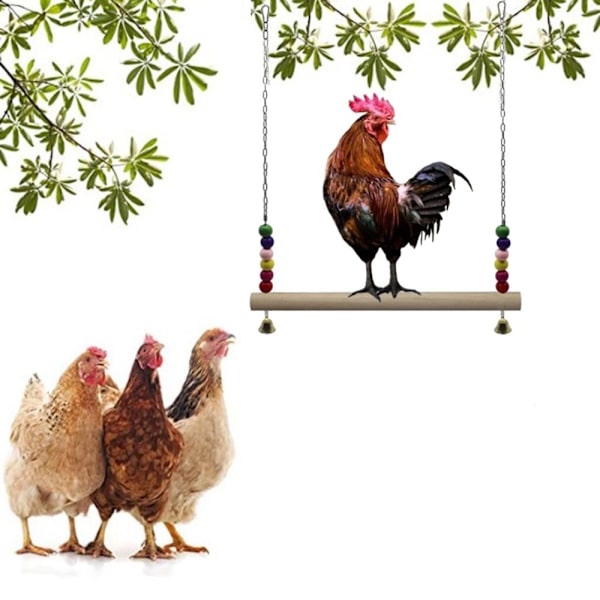 Set med 2 Kycklinggunga Fågel Sittpinne Träningsleksak Stora Fåglar Kanariefågel Conure