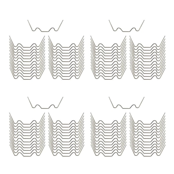 100 delar växthusglasklämmor i rostfritt stål glasklämmor fjäderklämmor W