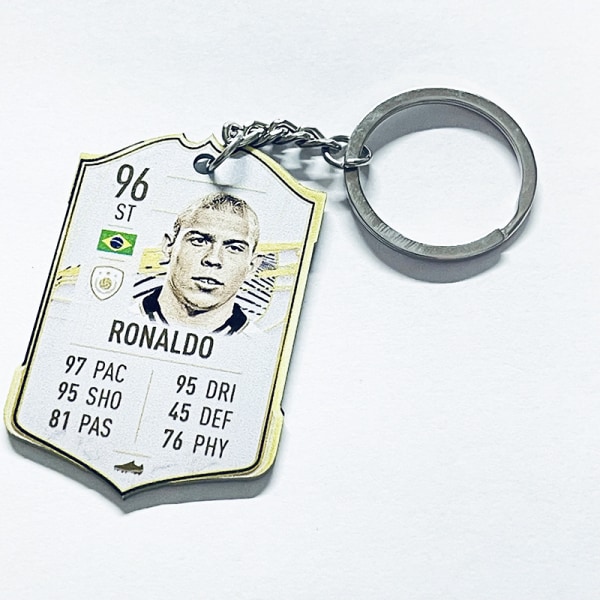 Akryl fotbollsklubb nyckelring födelsedagspresent*2 Ronaldo 96