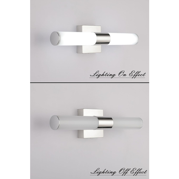 [RM]Baderomsskapbelysning, 16W krom LED-speillamper