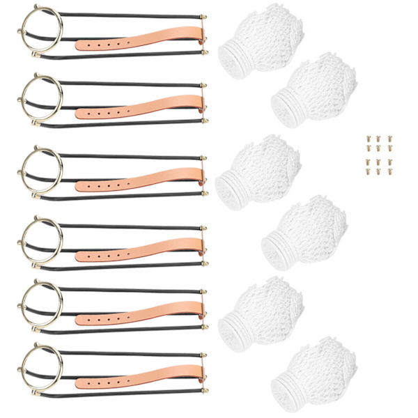 [RM]6 pcs Standard Snooker Billiard Table Replacement Solid Empire Rail with Net Pockets Set
