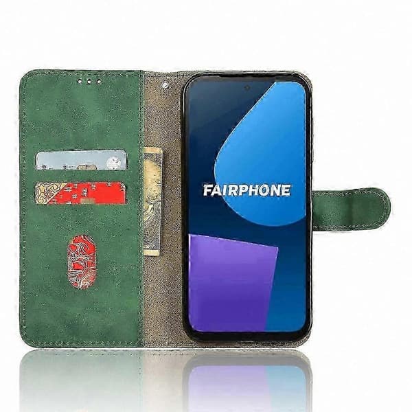Fairphone 5 Plånboksfodral med Stativ - Anti-dropp Läder Telefonfodral Style C