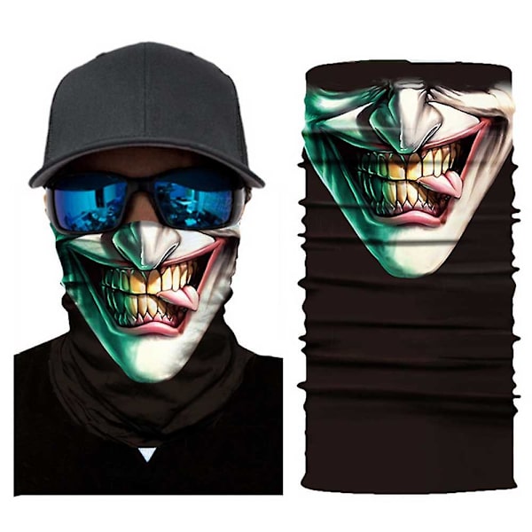 Halvmask för damm, vind och solskydd, sömlös 3D tubformad bandana