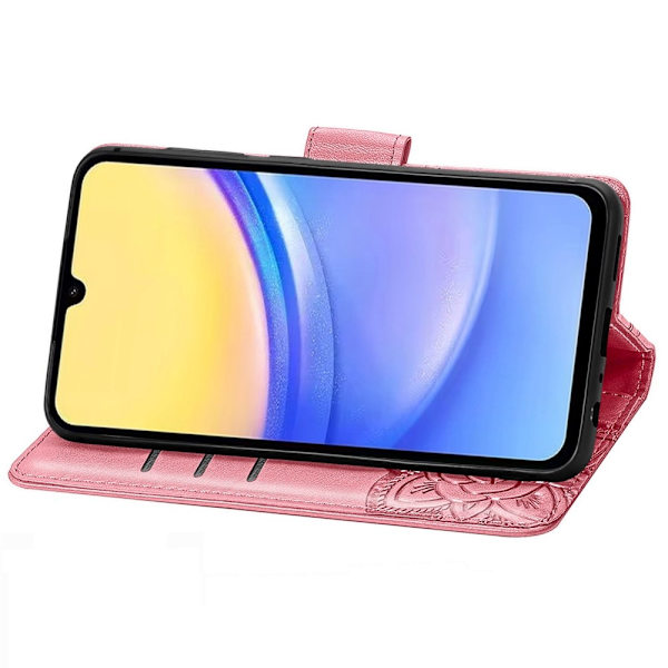 Yhteensopiva Samsung Galaxy A15 5G -kotelon kanssa, iso perhonen, vaaleanpunainen 71