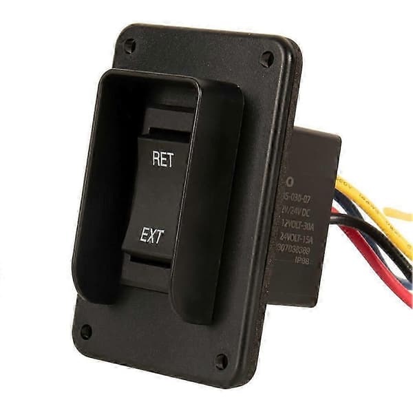 Stabilisator Jack Power Rocker Switch 12V/24V, IP68 Vandtæt, Forlæng-Træk Tilbage, 4-Benet Ledningsnet, Momentan Omvendt Polaritet