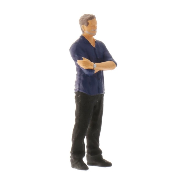 6 Stycken 1:64 Gatubild Diorama Figurer Karaktär Resin Modell Layout Dekor