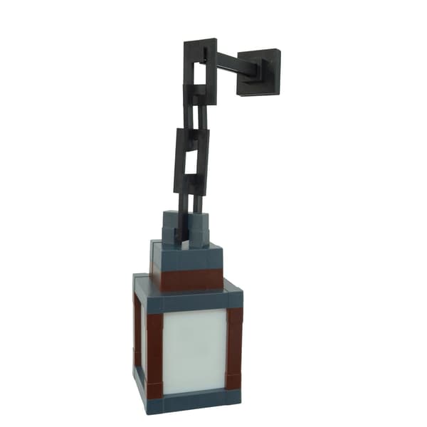 [RM]Minecraft Pixelated Lantern Night Light 16 Colors LED Wall Lamp with Remote Control Rechargeable Night Light Mountable Table Lamp_yux
