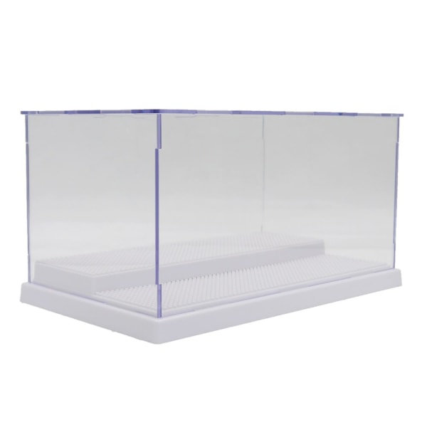 Displaybox för minifigurer Block LOZ Blocks Diamantklossar Visningsbox Vit