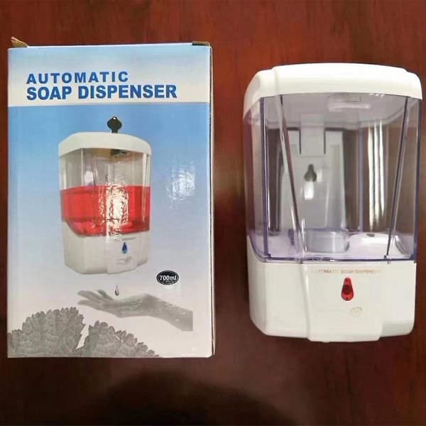 Automatisk tvåldispenser, 700 ml beröringsfri väggmonterad tvåldispenser med infraröd sensor, 11X9,5X16,5 cm