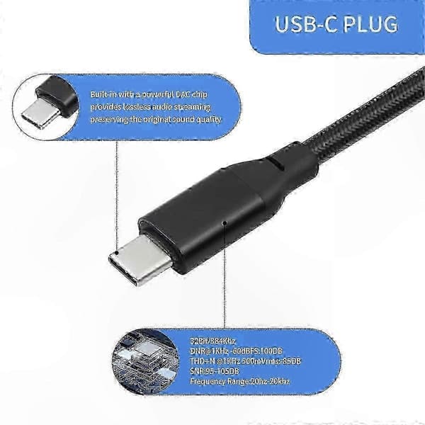 1M USB-C til Dobbelt XLR Stereo Lydkabel til Professionelle Forstærkere Forbedret Lydforbindelseskvalitet