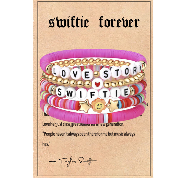 Taylor Swift Musical Friendship Letter Pärlarmband BLANK SPACE with card