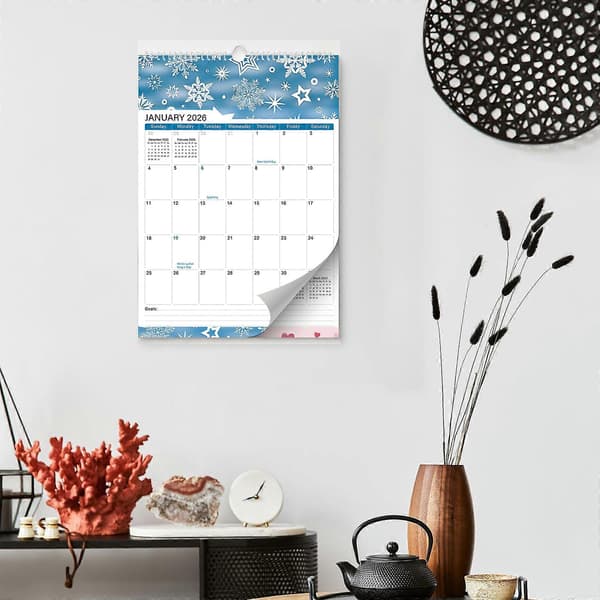 2026-2027 Engelsk Veggkalender Flerfarget Multicolor