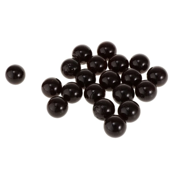 20x 16mm Klara Glas Kulor Barnspel Leksak Vas Akvarium Dekor Svart