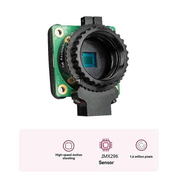 För Raspberry Pi Global Shutter Kameramodul IMX296 Sensor 15.8MP 1456X1088 GS Kameramodul