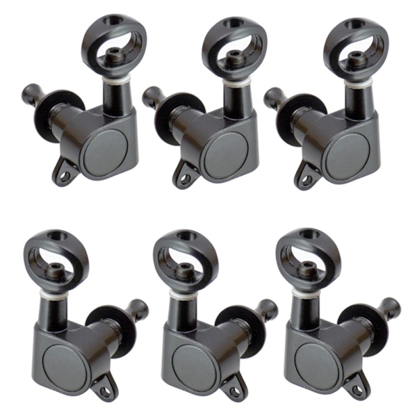 Guitar Tuning Clamps Tuners Machine Heads for Electric / Akustisk Gitarr Svart