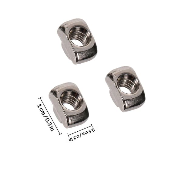 [RM]Hammarhuvudmutter Kolstål T-mutter för aluminiumprofil 180 st set