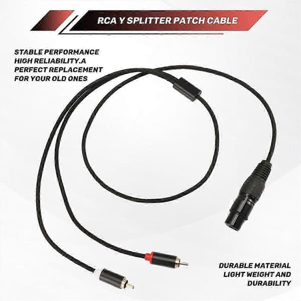 3-bens XLR hun til dobbelt han Y-splitterkabel, 1 meter