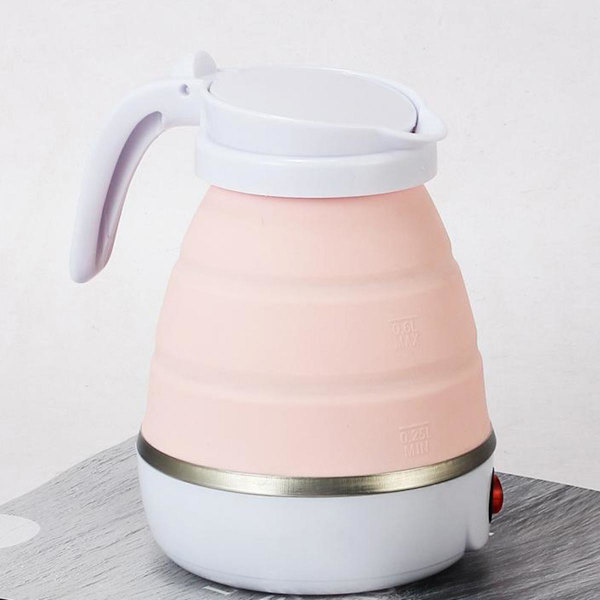 Elektrisk Portabel Resekokare 220V 50hz EU-kontakt Camping Husvagn 0.6L Rosa