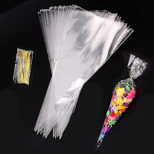 20/50 st Kanin Presentpåsar Koner Transparent Plastpåse Morotsgodispåsar Barn Födelsedagsfest Dekorationer Påskfest Dekorationer 50pcs white 7.5inch