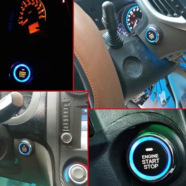 [RM]Motor Start Stop Knap System med 2 Nøgler Bilalarm Fjernstartsystem