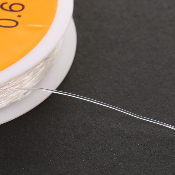 10m Klar Elastisk Tråd, Stretchsnöre För Smyckestillverkning 0.6mm