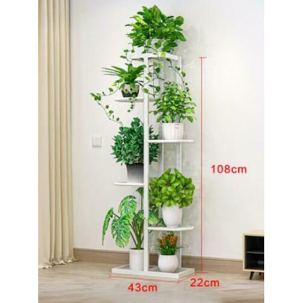 Blomsterställ i nordisk stil för inomhusbruk, balkongdekoration, hem, vit, 108 cm